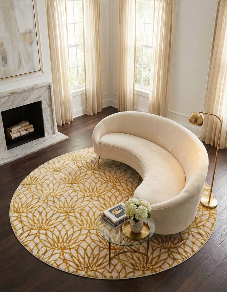 Detail image of 7' 10 x 7' 10 Marilyn Monroe&trade; Glam Dahlia Round Rug