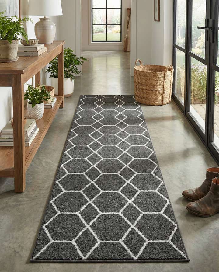 2' x 8' Lattice Frieze Runner Rug