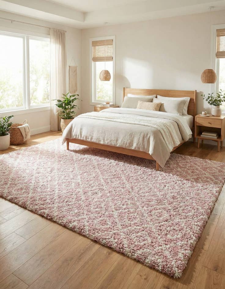 Detail image of 10' x 13' Lattice Shag Rug