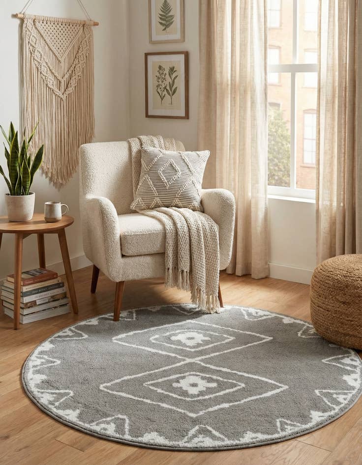 Detail image of 4' x 4' Oslo Round Rug