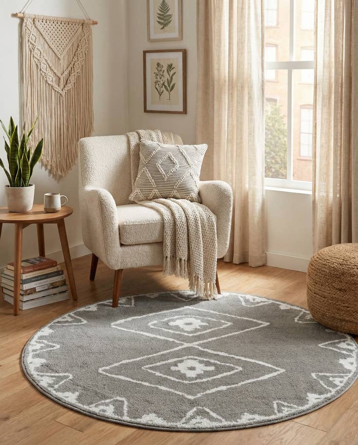 Detail image of 4' x 4' Oslo Round Rug