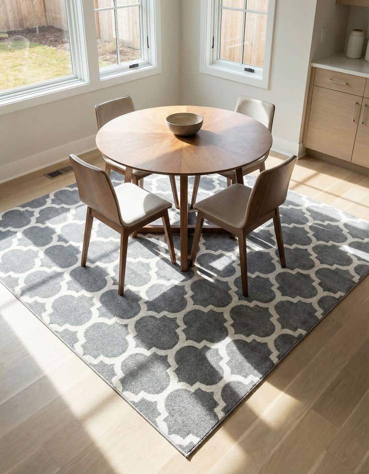 Detail image of 7' 10 x 7' 10 Lattice Square Rug