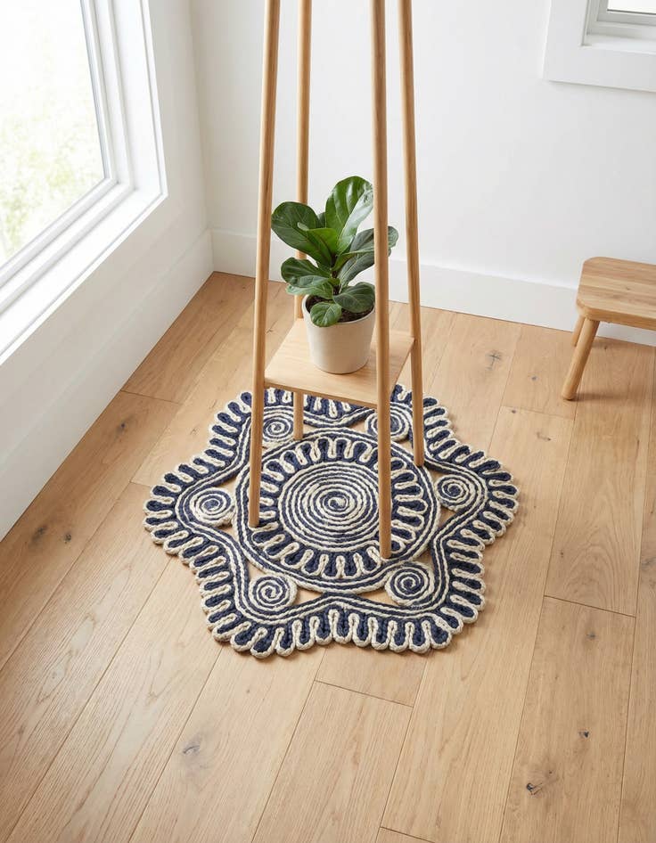 Detail image of 2' x 2' Handmade Braided Jute Round Rug