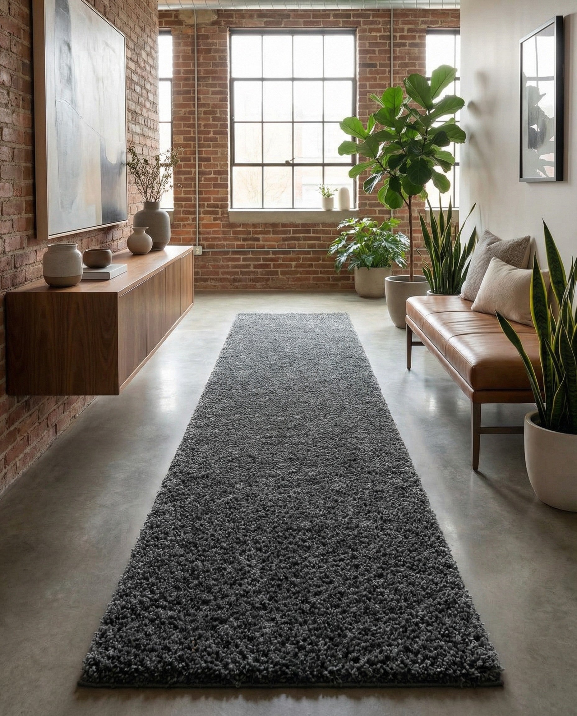 2' 7 x 20' Zermatt Shag Runner Rug