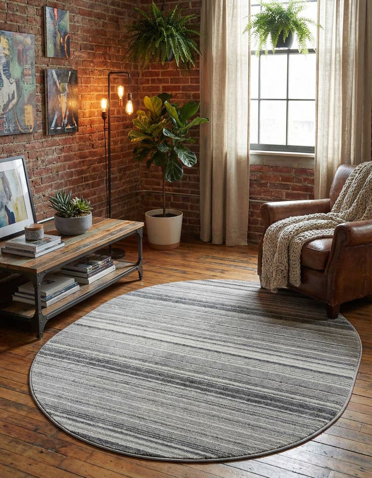 Detail image of 4' x 6' 3 Gemstone Oval Rug