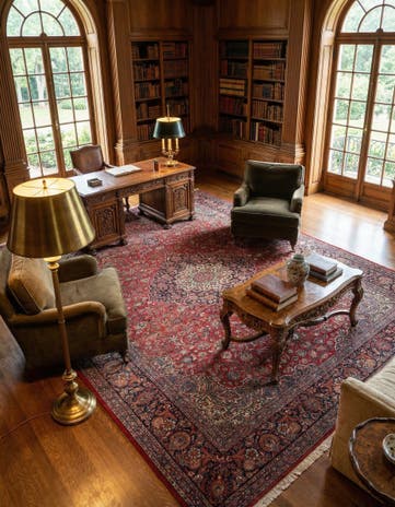10' 1 x 11' 2 Hand Knotted Kashan Persian Wool Square Rug