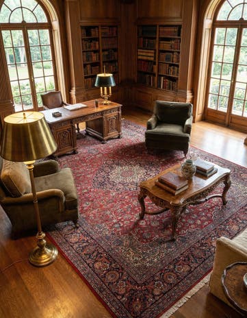 10' 1 x 11' 2 Hand Knotted Kashan Persian Wool Square Rug