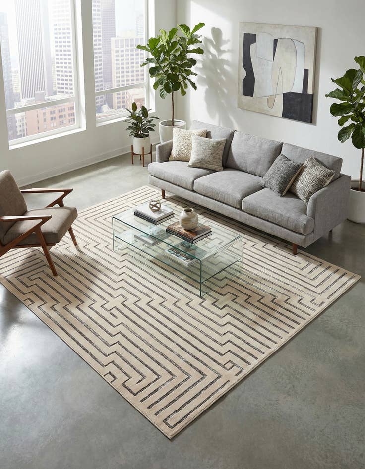 Detail image of 10' x 10' Vogue Geo Square Rug