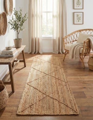 2' 2 x 6' 1 Handmade Braided Jute Runner Rug