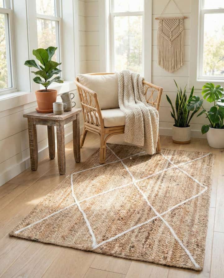 3' 3 x 5' 1 Handmade Braided Jute Rug