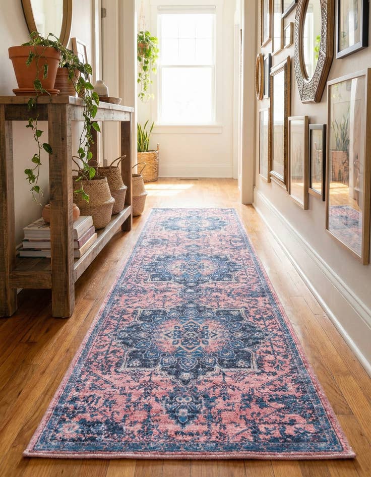 Detail image of 2' 7 x 12'  Washable Renaissance Runner Rug