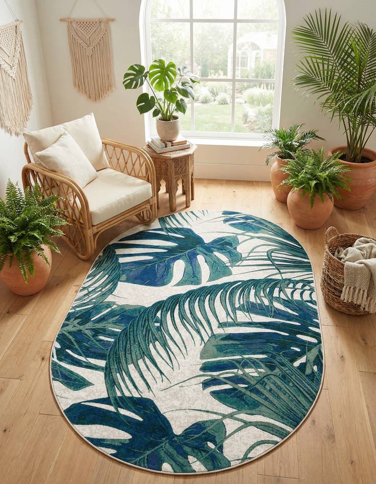 Detail image of 5' 3 x 7' 10 Blossom Oval Rug