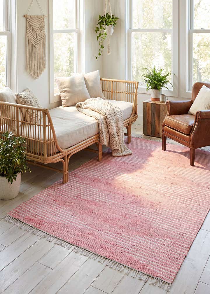 7' 10 x 10' Hand Woven Chindi Cotton Rug
