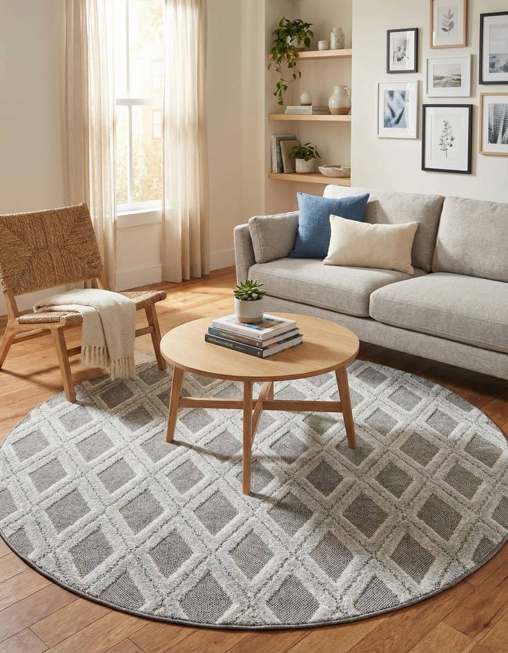 Detail image of 5' 3 x 5' 3 Arlo Round Rug