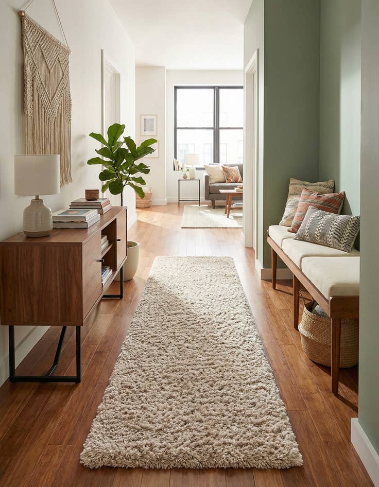 Detail image of 2' 7 x 10' Infinity Shag Runner Rug