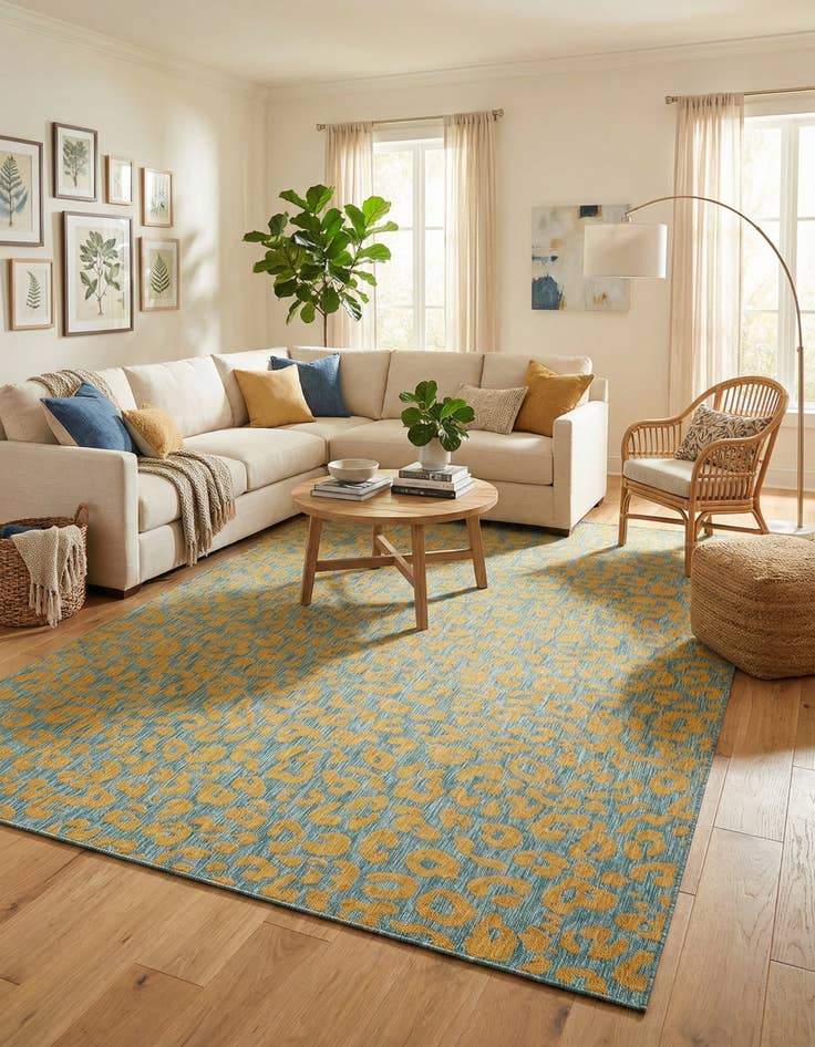 Detail image of 10' x 14'  Washable Safari Indoor / Outdoor Rug