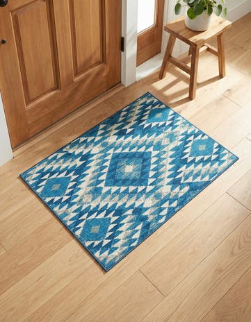2' x 3' Easy-Clean Southwestern Indoor / Outdoor Rug