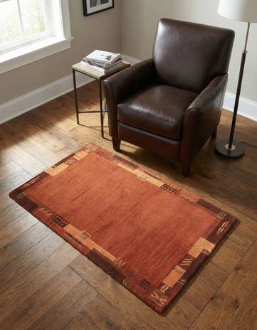 2' 4 x 4' 6 Hand Knotted Nepal Wool Rug