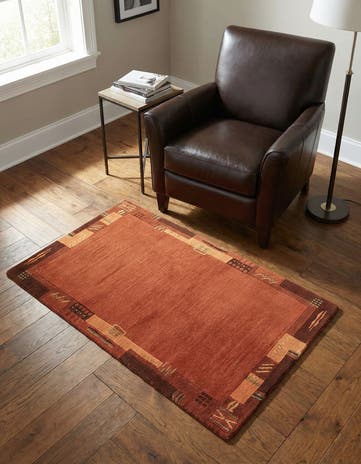 2' 4 x 4' 6 Hand Knotted Nepal Wool Rug