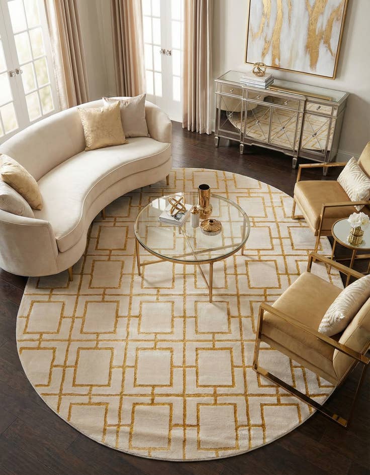 Detail image of 7' 10 x 10'  Marilyn Monroe&trade; Glam Deco Oval Rug