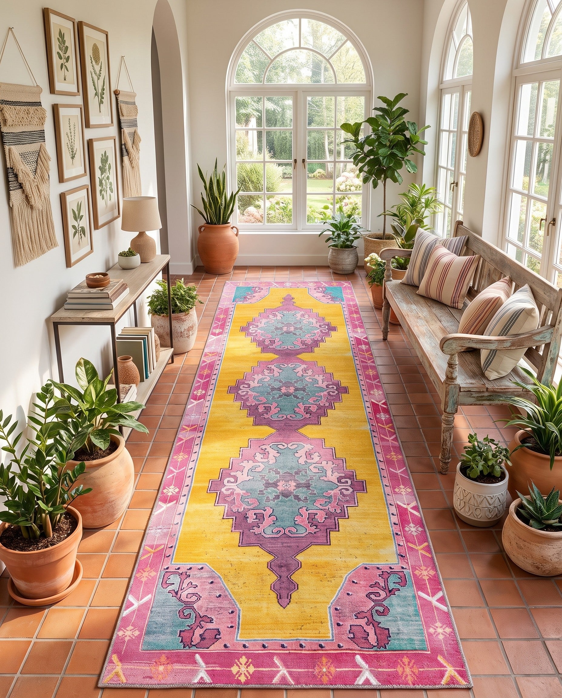 2' 6 x 10' Washable Timeless Runner Rug