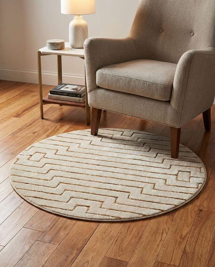 3' x 3' Vogue Geo Round Rug
