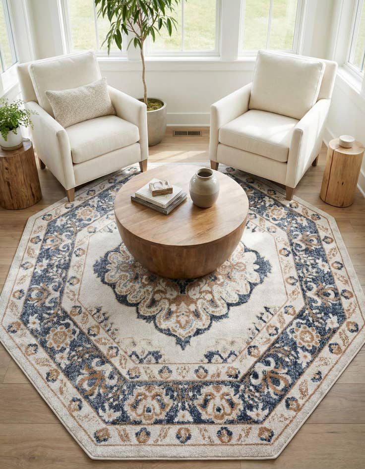 Detail image of 7' x 7' Oxford Octagon Rug