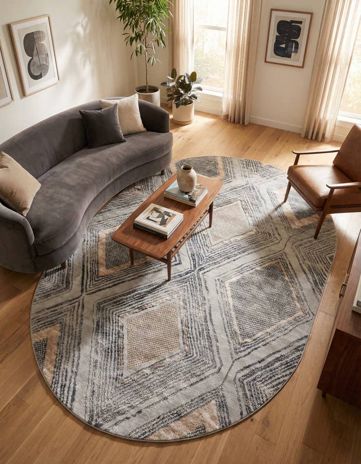 Detail image of 7' 1 x 10' Caspian Oval Rug