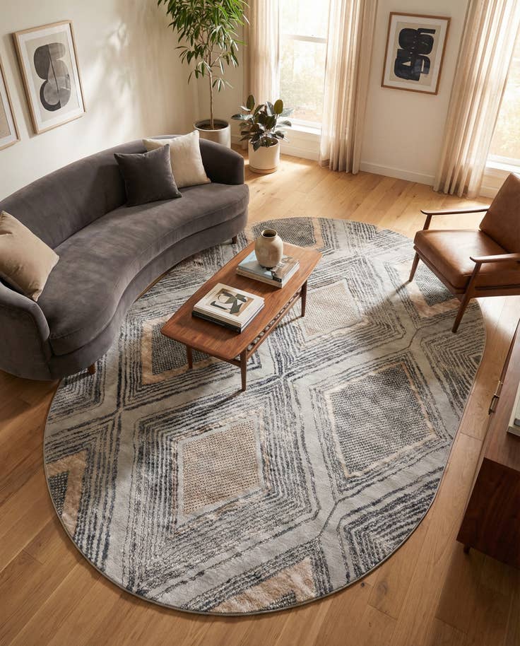 Detail image of 7' 1 x 10' Caspian Oval Rug