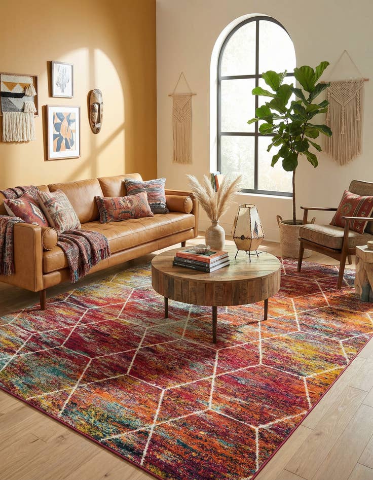 Detail image of 9' x 12' Trellis Frieze Rug