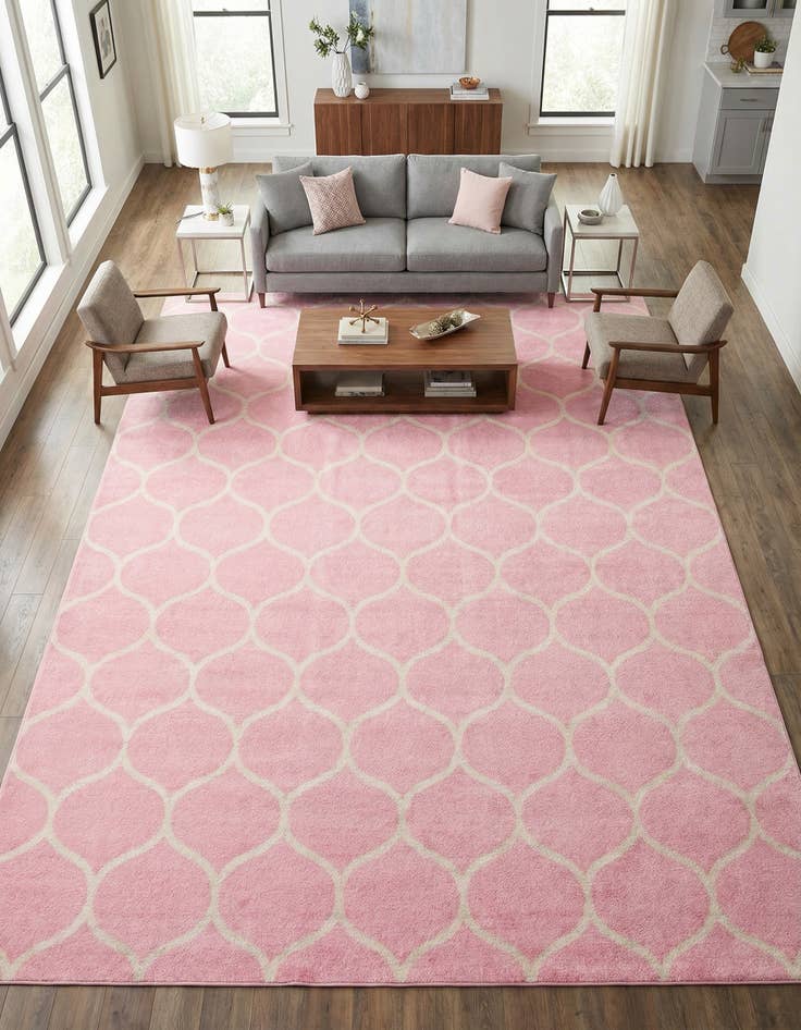 Detail image of 9' x 12' Lattice Frieze Rug