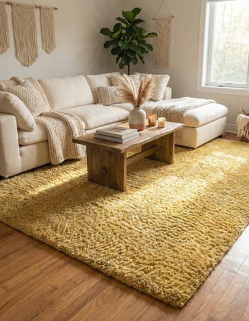 Yellow Everyday Shag Rug