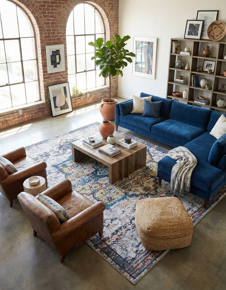 Detail image of 7' 10 x 11'  Washable Renaissance Rug