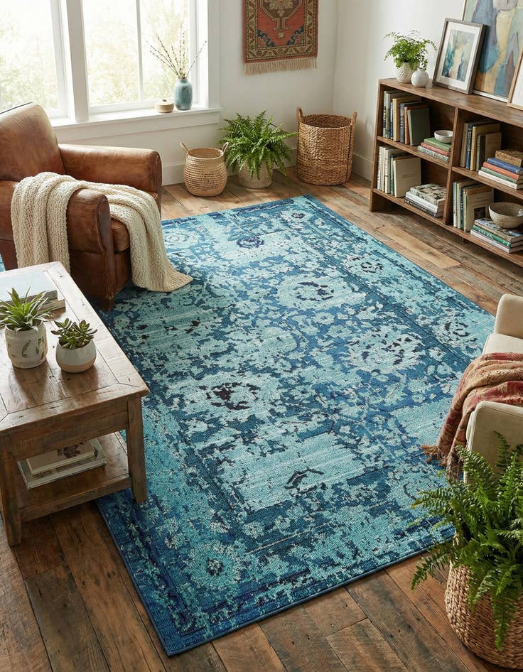 Detail image of 8' x 10' Washable Fleur Rug