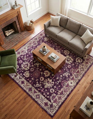 Purple Carrington Square Rug