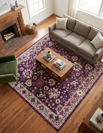 Purple Carrington Square Rug