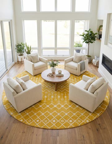 10' x 10' Moroccan Trellis Round Rug