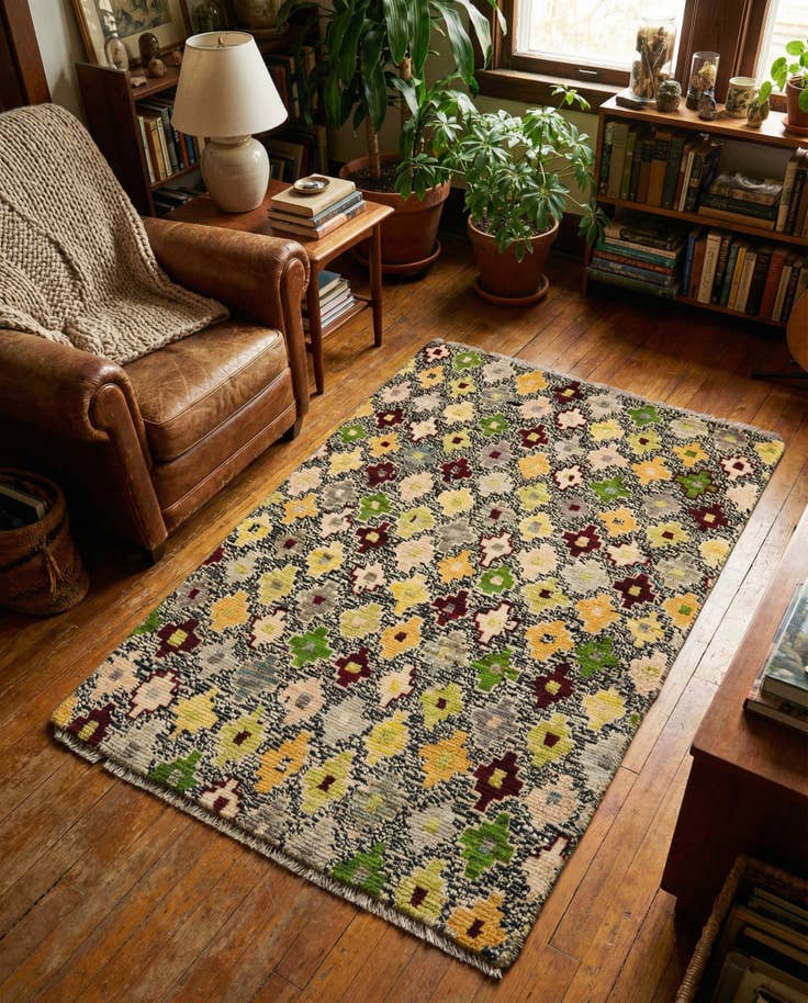 Detail image of 3' 4 x 5' 2 Hand Knotted Balouch Wool Rug