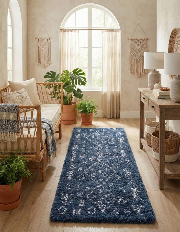 Detail image of 2' 7 x 10' Moroccan Shag Runner Rug