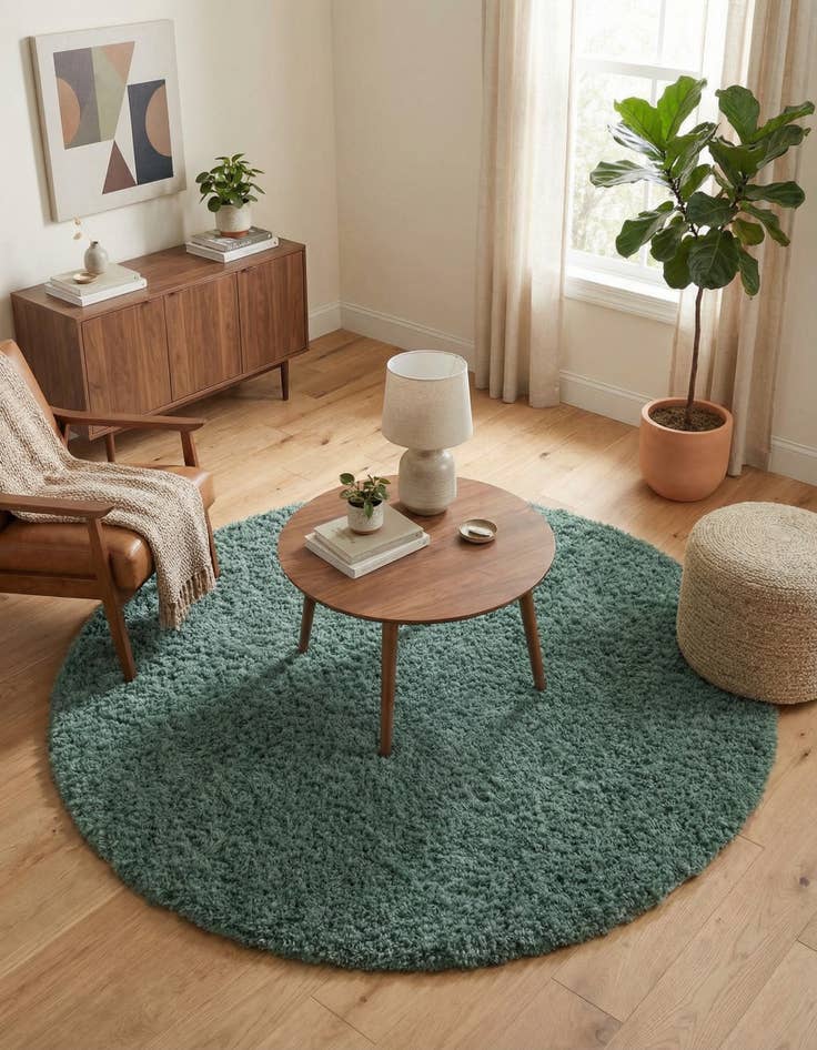 Detail image of 6' x 6' Infinity Shag Round Rug