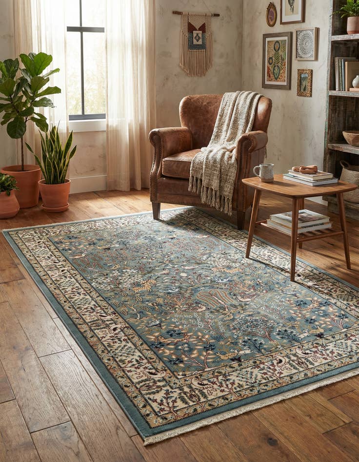 Detail image of 5' 3 x 8' Nain Design Rug