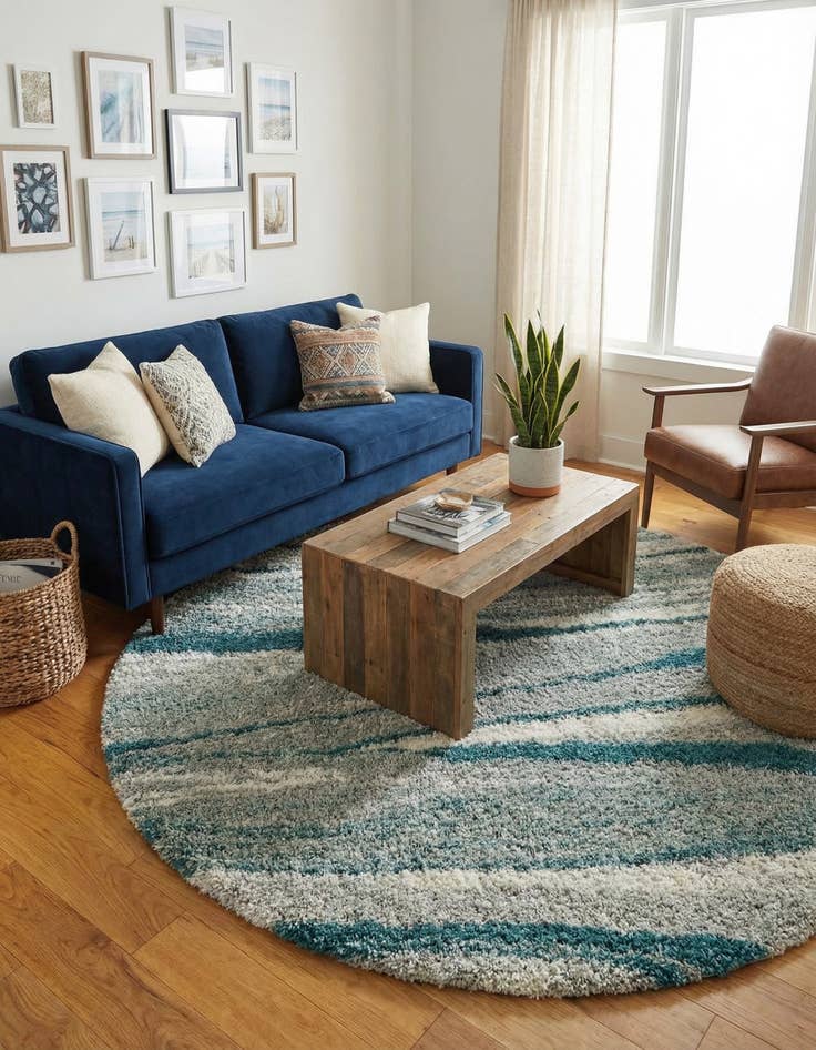 Detail image of 7' 10 x 7' 10 Soft Touch Shag Round Rug