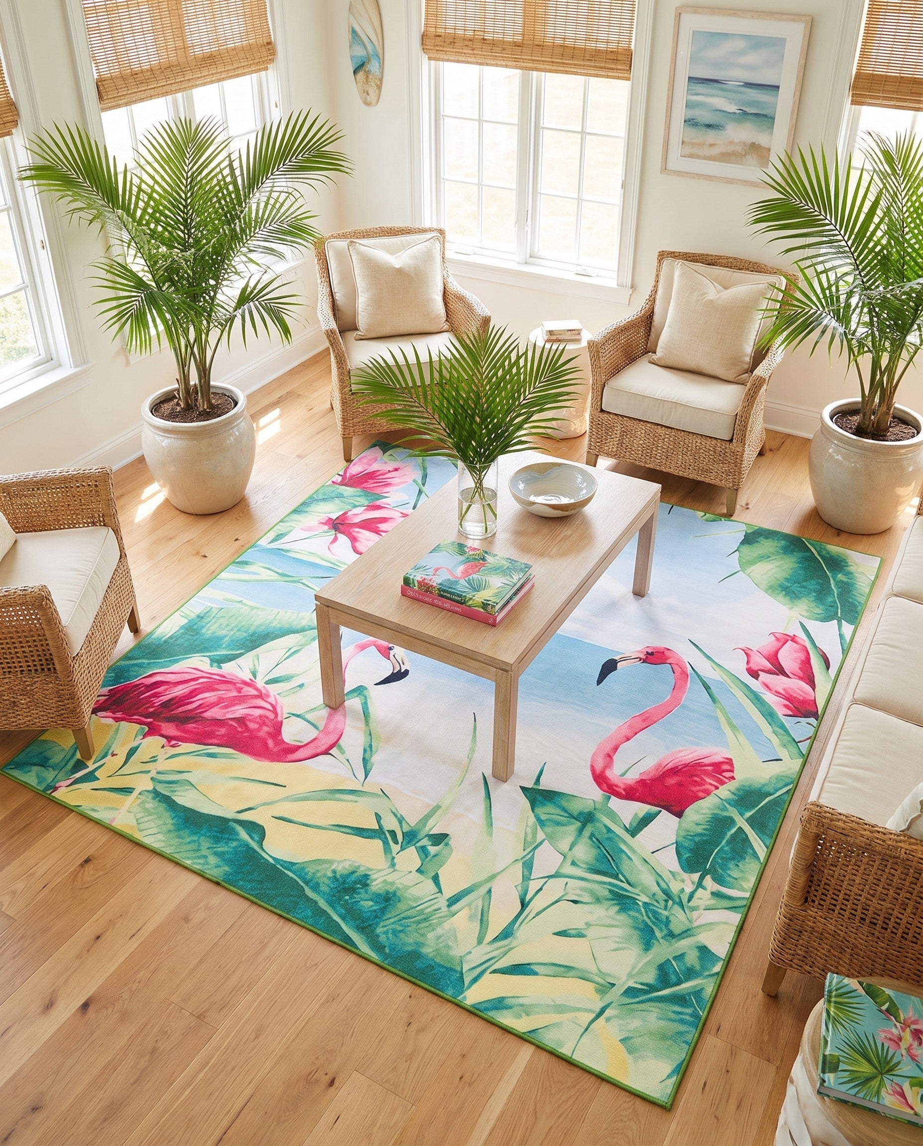 240cm x 240cm Easy-Clean Jill Zarin Caribbean Indoor / Outdoor Square Rug