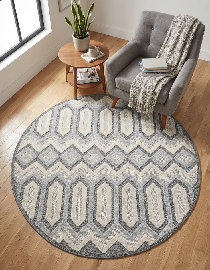 Detail image of 5' 3 x 5' 3 Arlo Round Rug