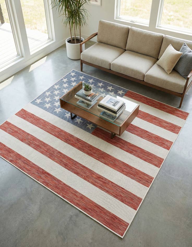 Detail image of 7' 10 x 7' 10 Washable Jill Zarin Indoor / Outdoor Square Rug