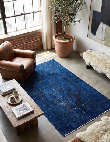 3' 8 x 6' 8 Hand Knotted Ultra Vintage Persian Wool Rug