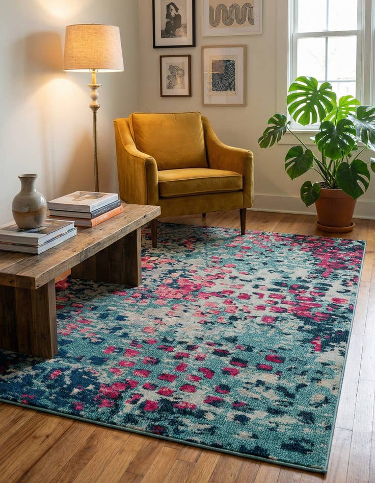 Detail image of 4' x 6'  Washable Barcelona Rug