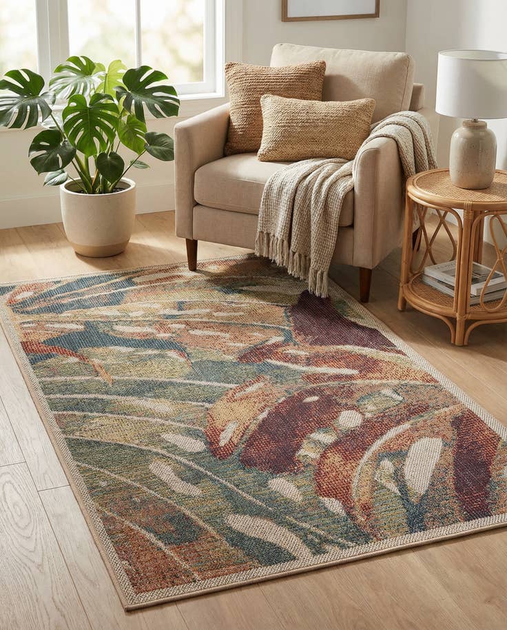 Detail image of 3' 1 x 5' 1 Easy-Clean Baja Indoor / Outdoor Rug