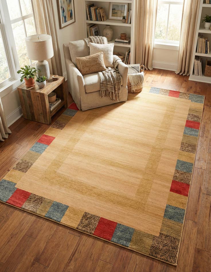 Detail image of 8' x 11' Kashkuli Gabbeh Rug