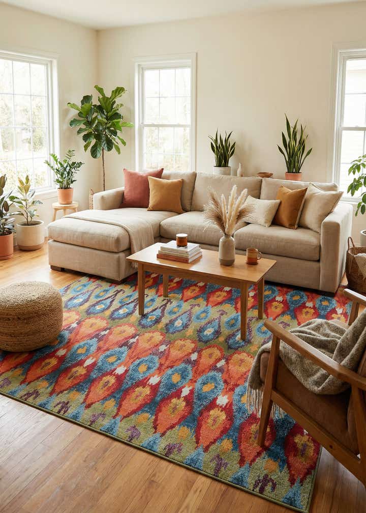 7' 10 x 10' Easy-Clean Modern Indoor / Outdoor Rug